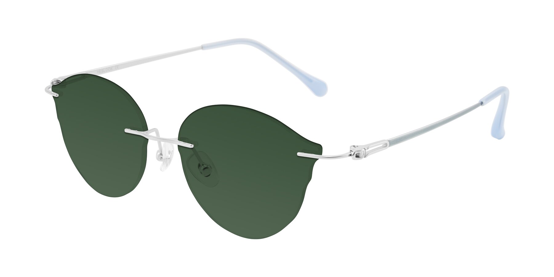 Angle of Barlow in Silver/Blue/Green with Green Tinted Lenses