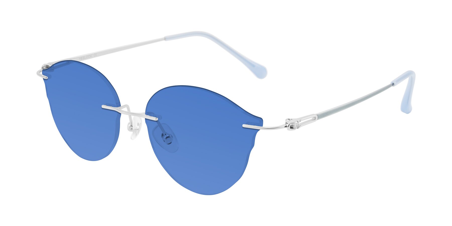 Angle of Barlow in Silver/Blue/Green with Blue Tinted Lenses