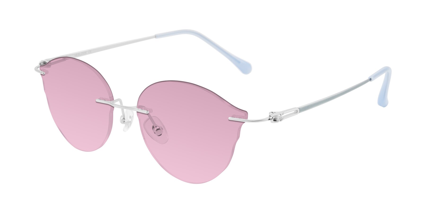 Angle of Barlow in Silver/Blue/Green with Light Wine Tinted Lenses