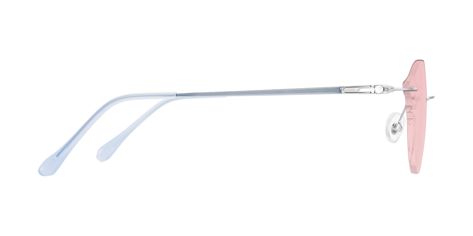 Side of Barlow in Silver/Blue/Green with Light Garnet Tinted Lenses