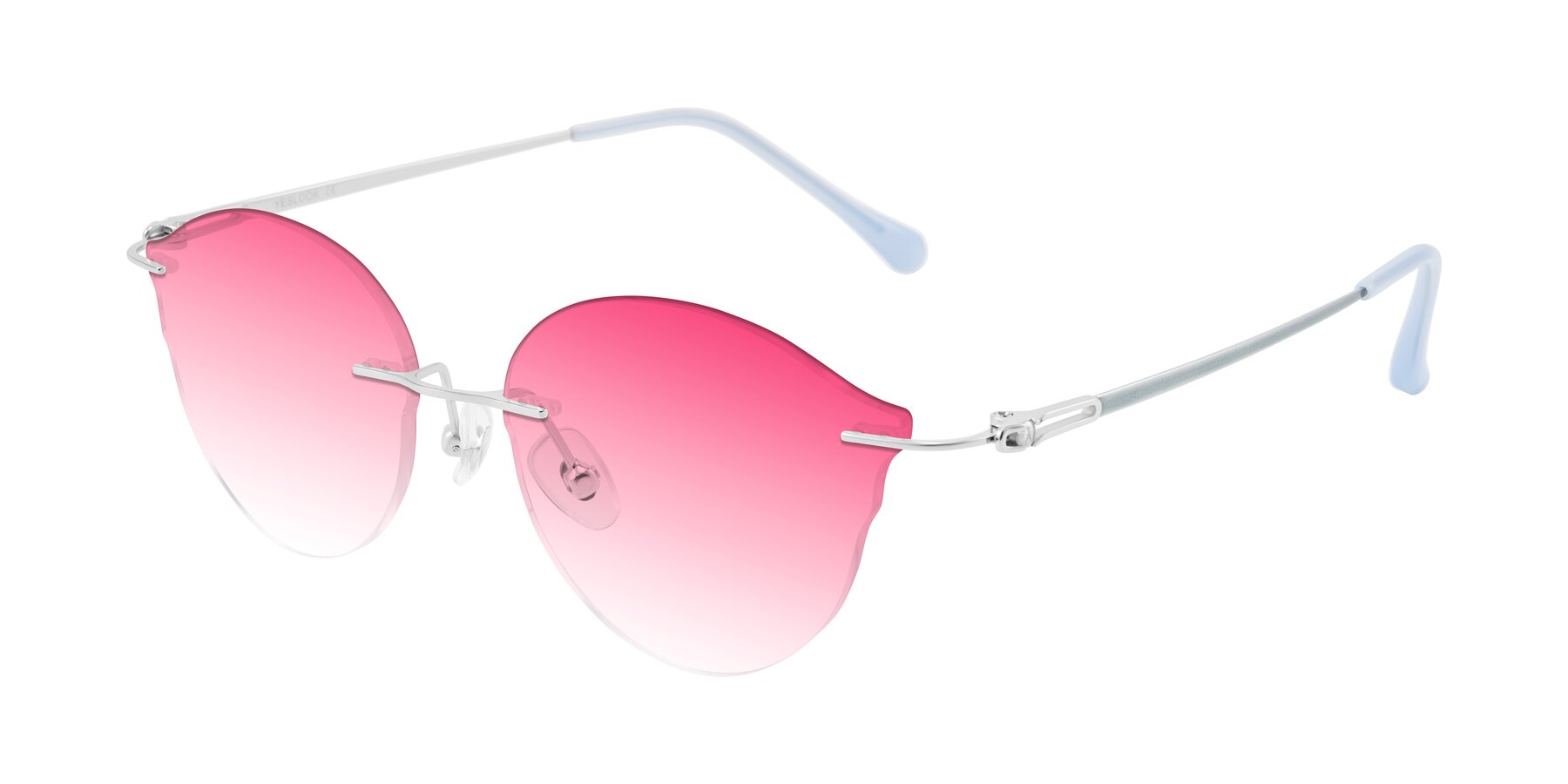 Angle of Barlow in Silver/Blue/Green with Pink Gradient Lenses