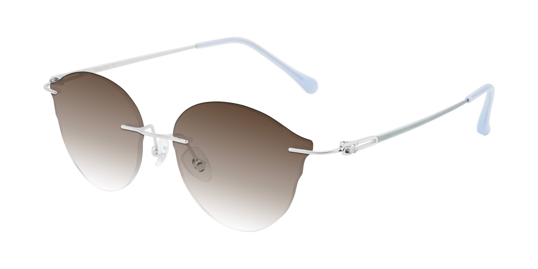 Angle of Barlow in Silver/Blue/Green with Brown Gradient Lenses