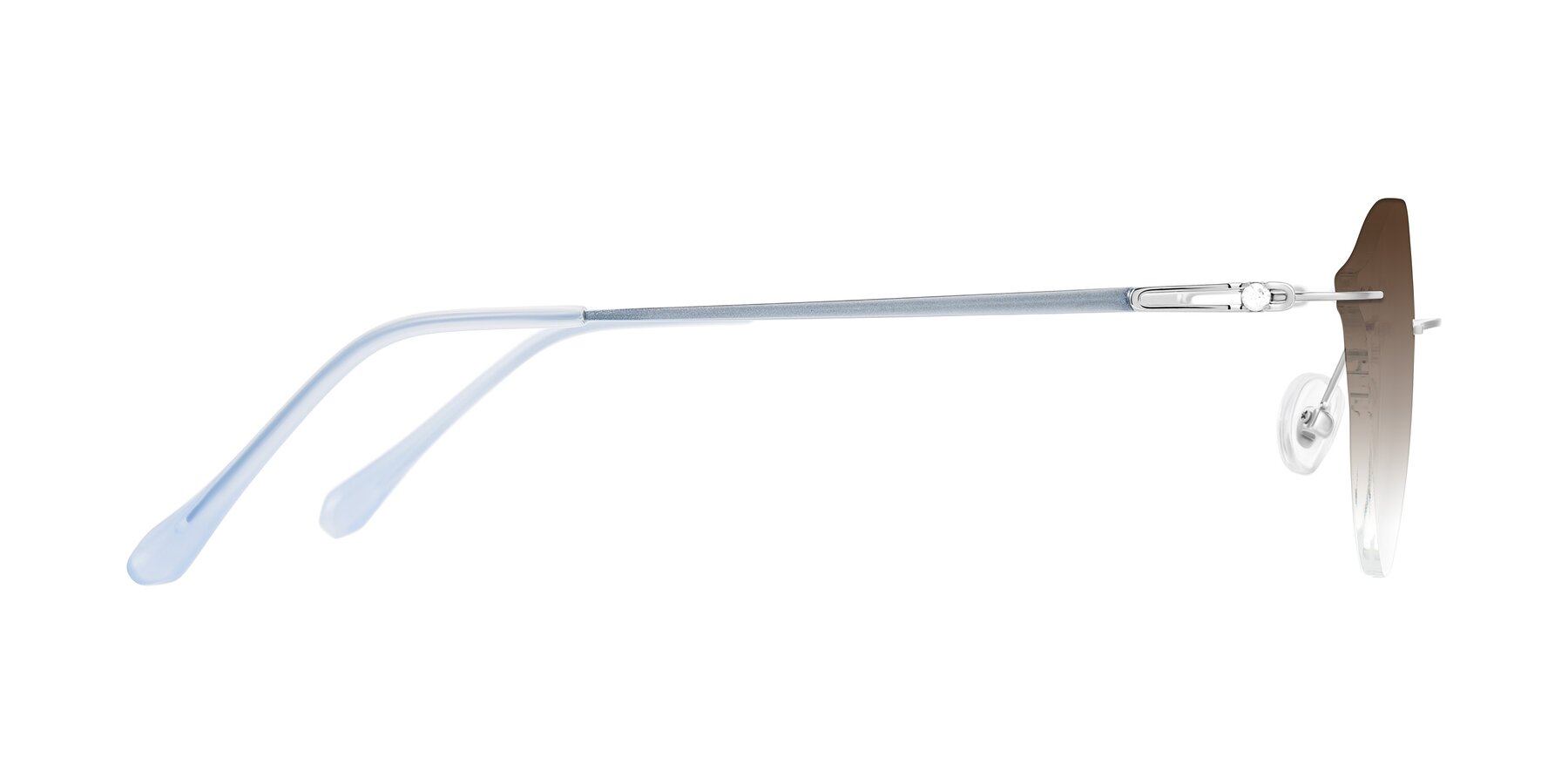 Side of Barlow in Silver/Blue/Green with Brown Gradient Lenses