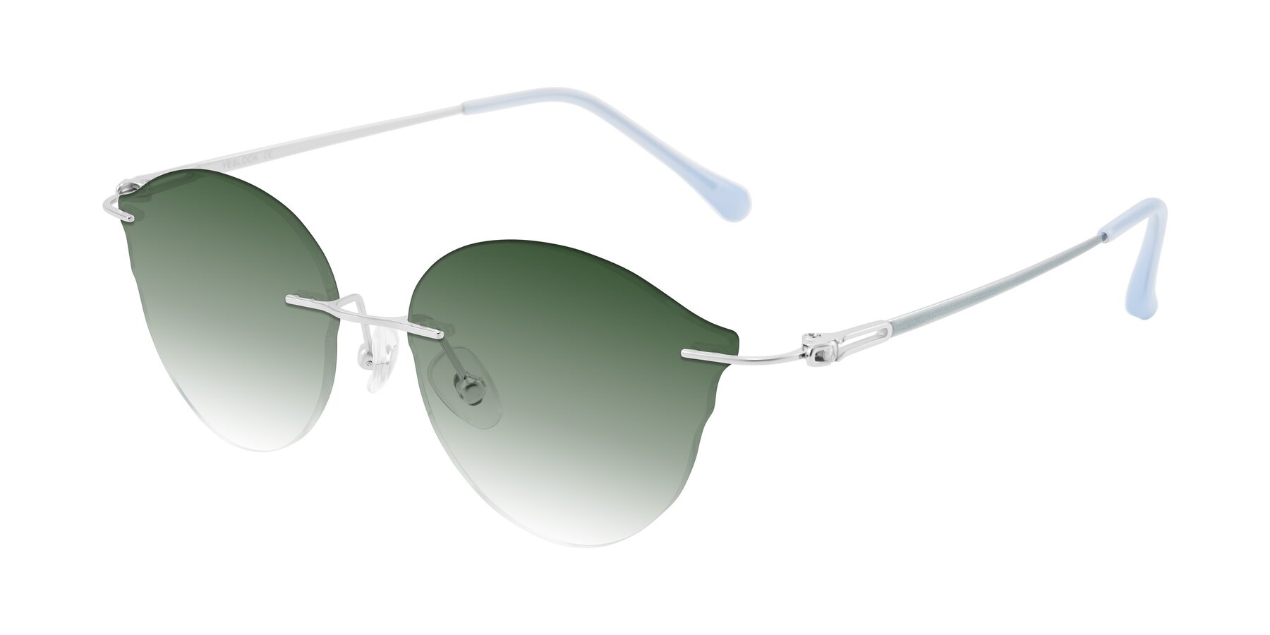 Angle of Barlow in Silver/Blue/Green with Green Gradient Lenses