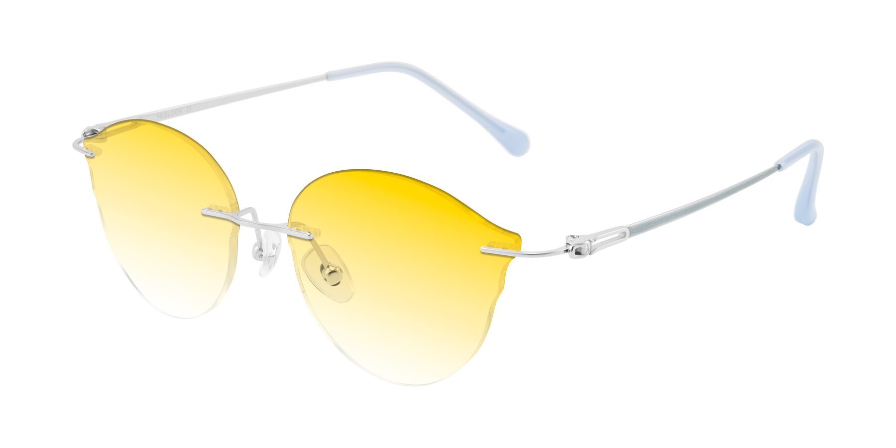 Angle of Barlow in Silver/Blue/Green with Yellow Gradient Lenses