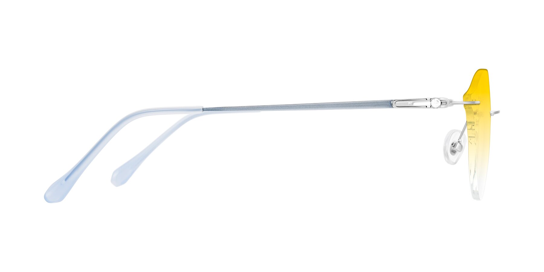 Side of Barlow in Silver/Blue/Green with Yellow Gradient Lenses
