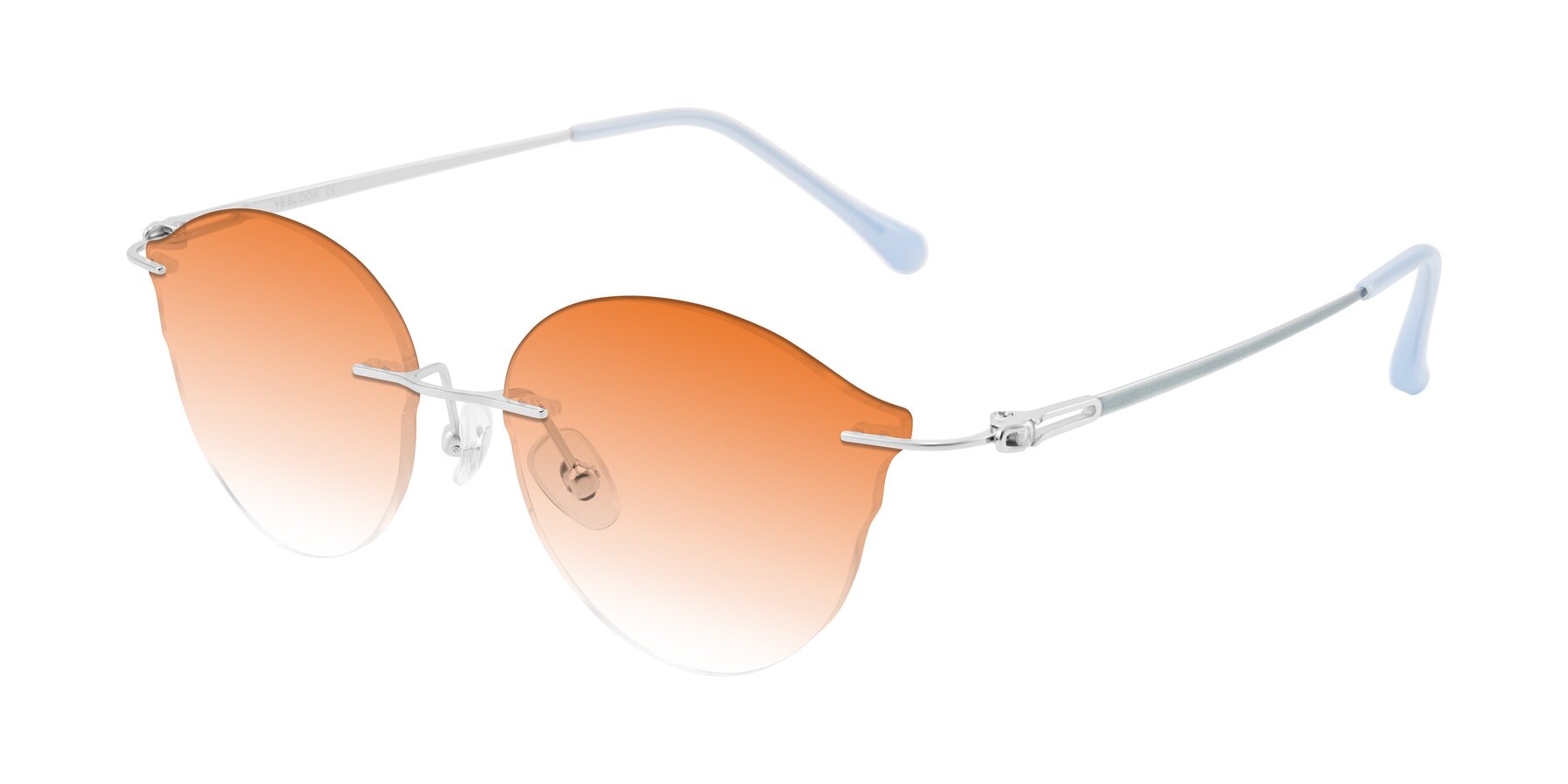 Angle of Barlow in Silver/Blue/Green with Orange Gradient Lenses