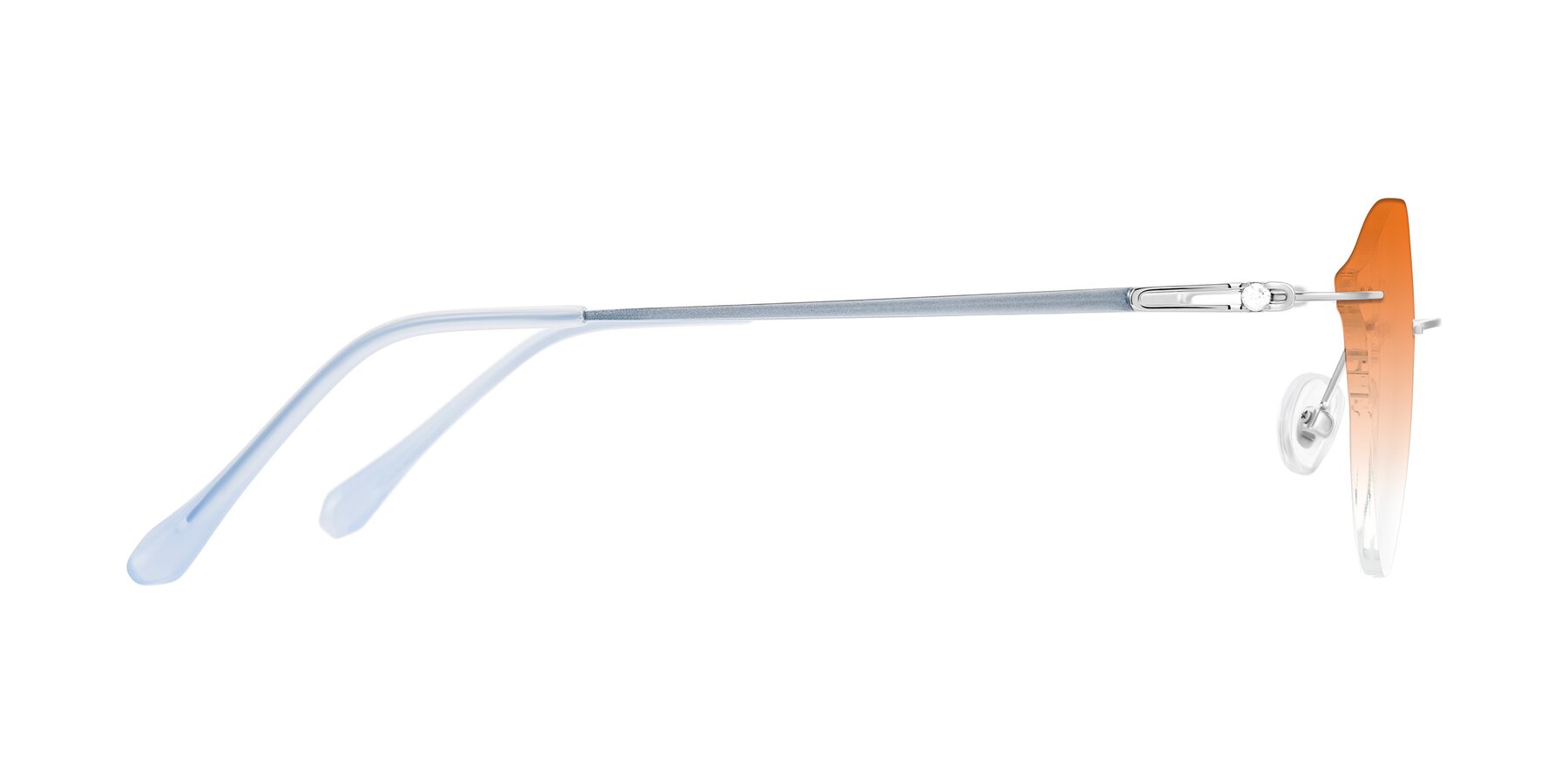 Side of Barlow in Silver/Blue/Green with Orange Gradient Lenses