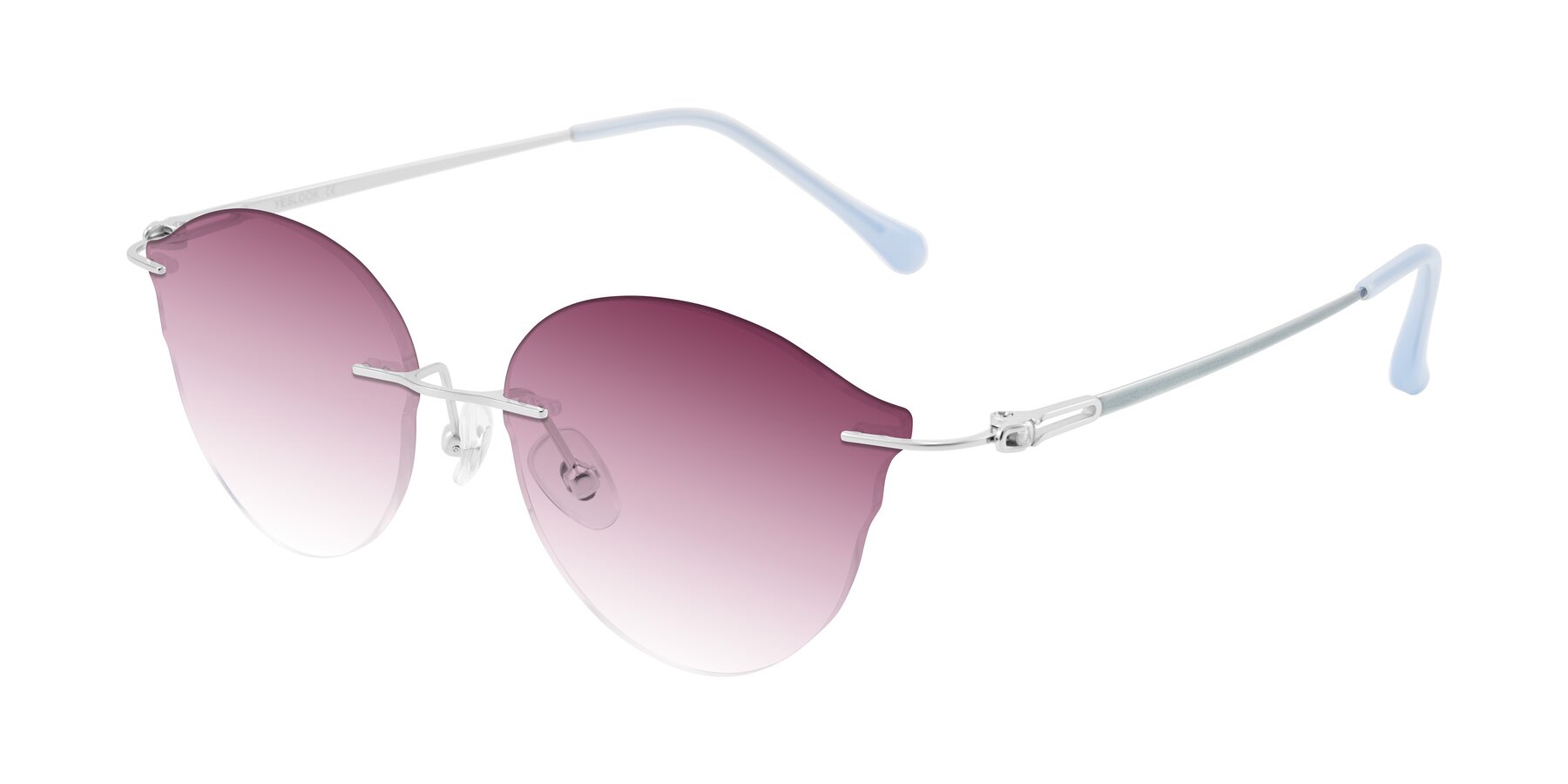 Angle of Barlow in Silver/Blue/Green with Wine Gradient Lenses