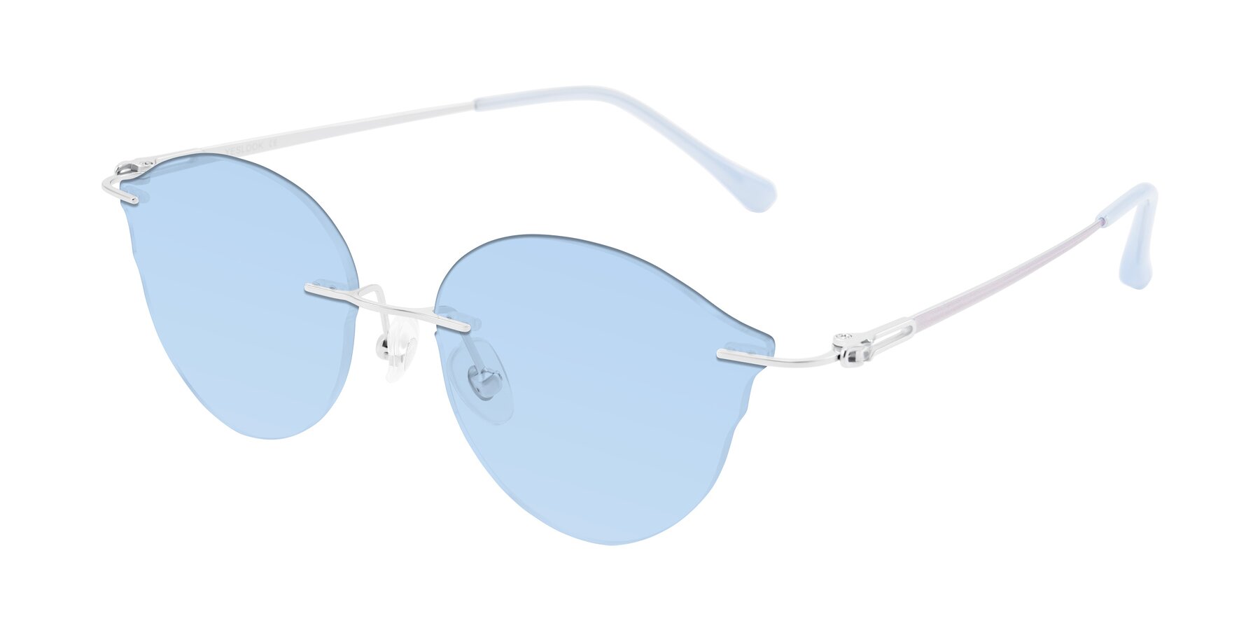 Angle of Barlow in Silver/Blue/Purple with Light Blue Tinted Lenses