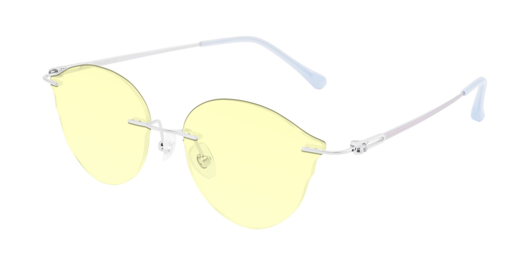 Angle of Barlow in Silver/Blue/Purple with Light Yellow Tinted Lenses