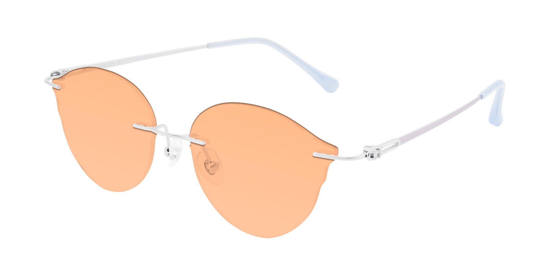 Angle of Barlow in Silver/Blue/Purple with Light Orange Tinted Lenses
