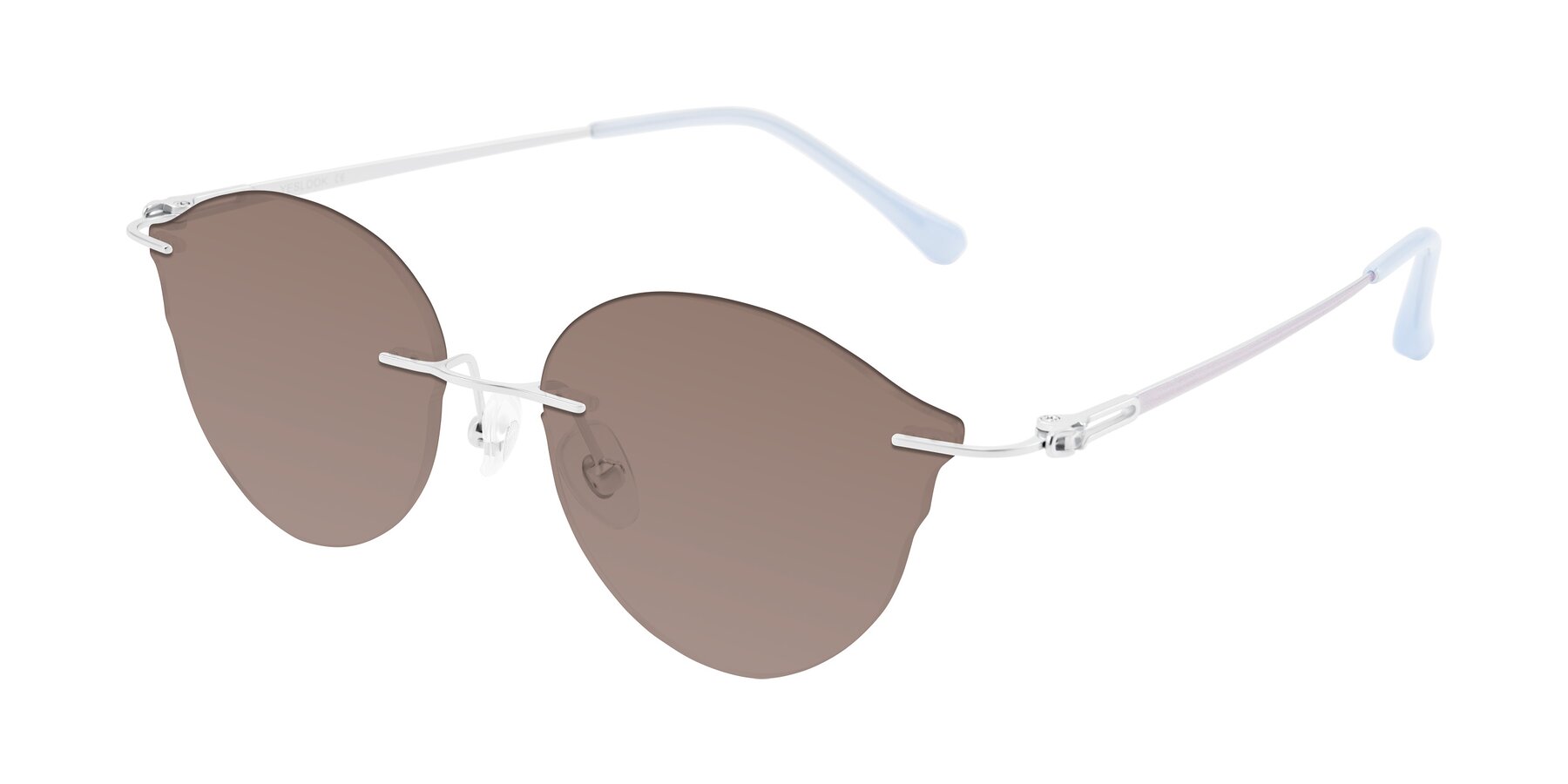 Angle of Barlow in Silver/Blue/Purple with Medium Brown Tinted Lenses