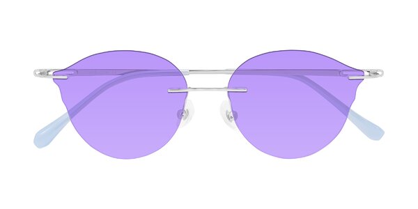 Front of Barlow in Silver/Blue/Purple