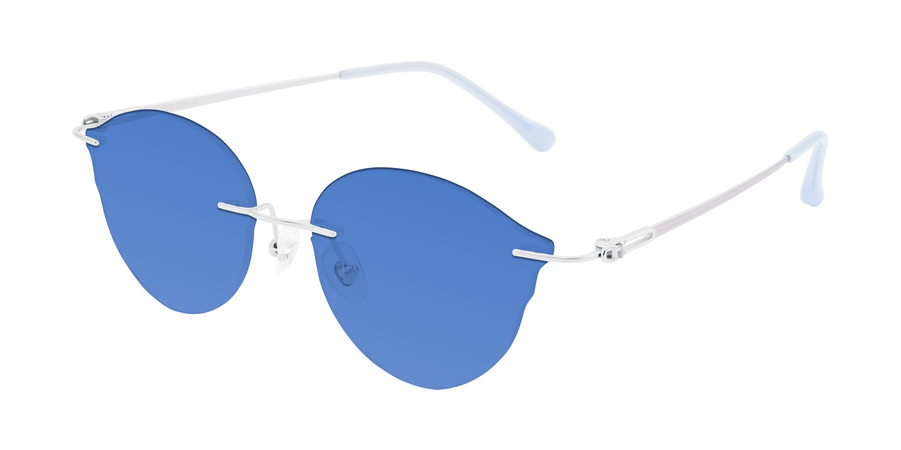 Angle of Barlow in Silver/Blue/Purple with Blue Tinted Lenses