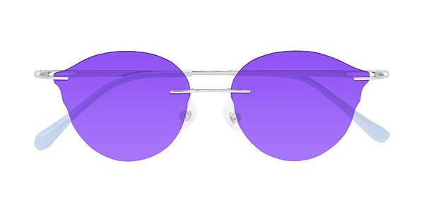 Front of Barlow in Silver/Blue/Purple