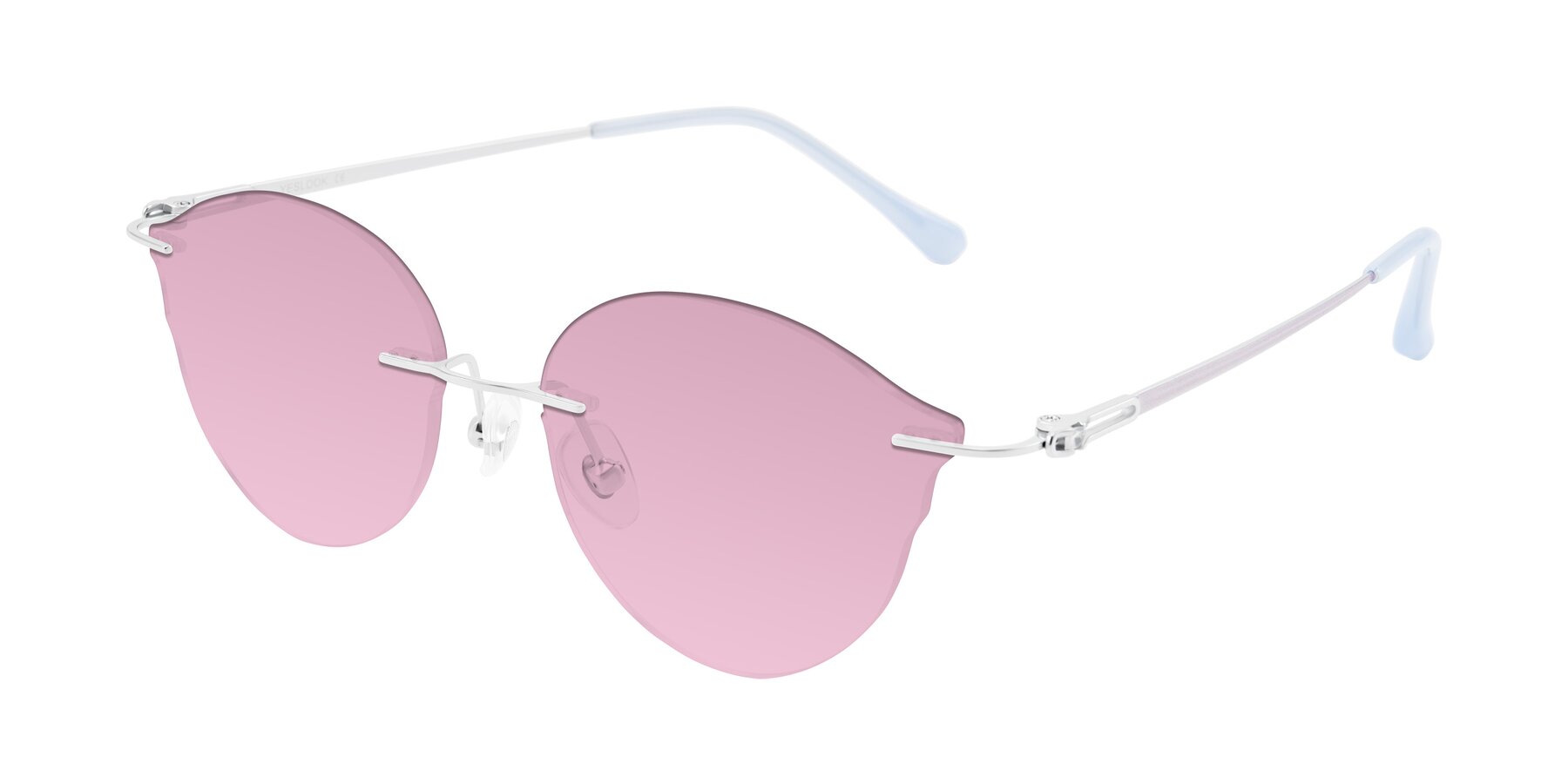 Angle of Barlow in Silver/Blue/Purple with Light Wine Tinted Lenses