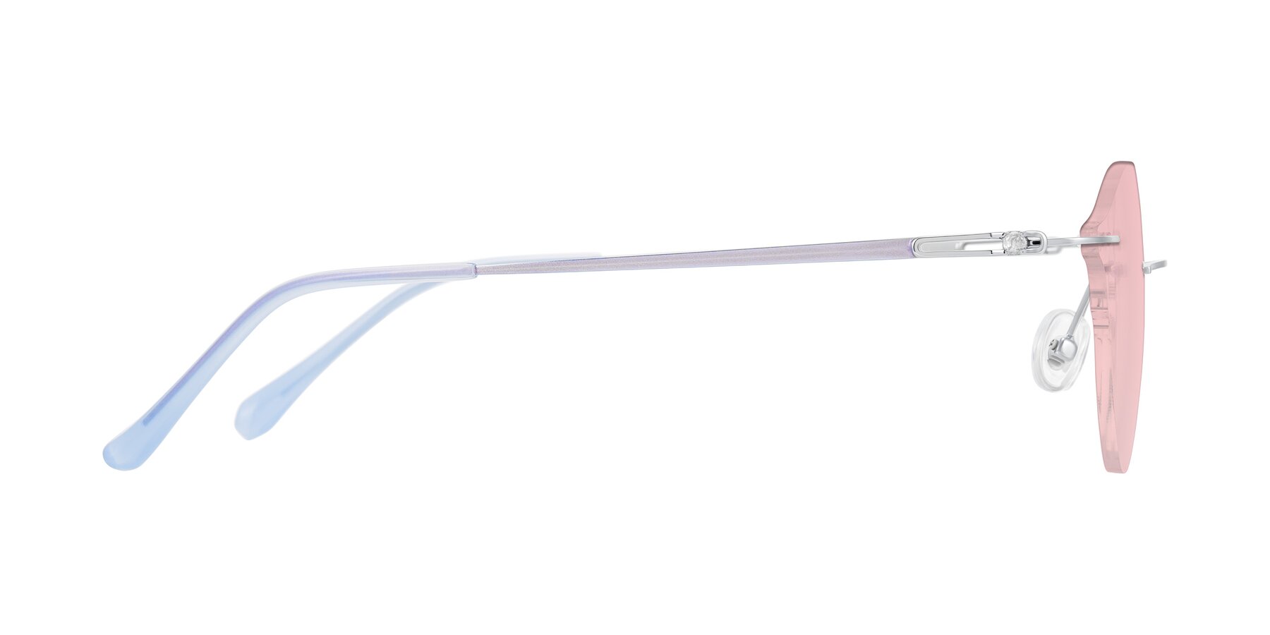 Side of Barlow in Silver/Blue/Purple with Light Garnet Tinted Lenses