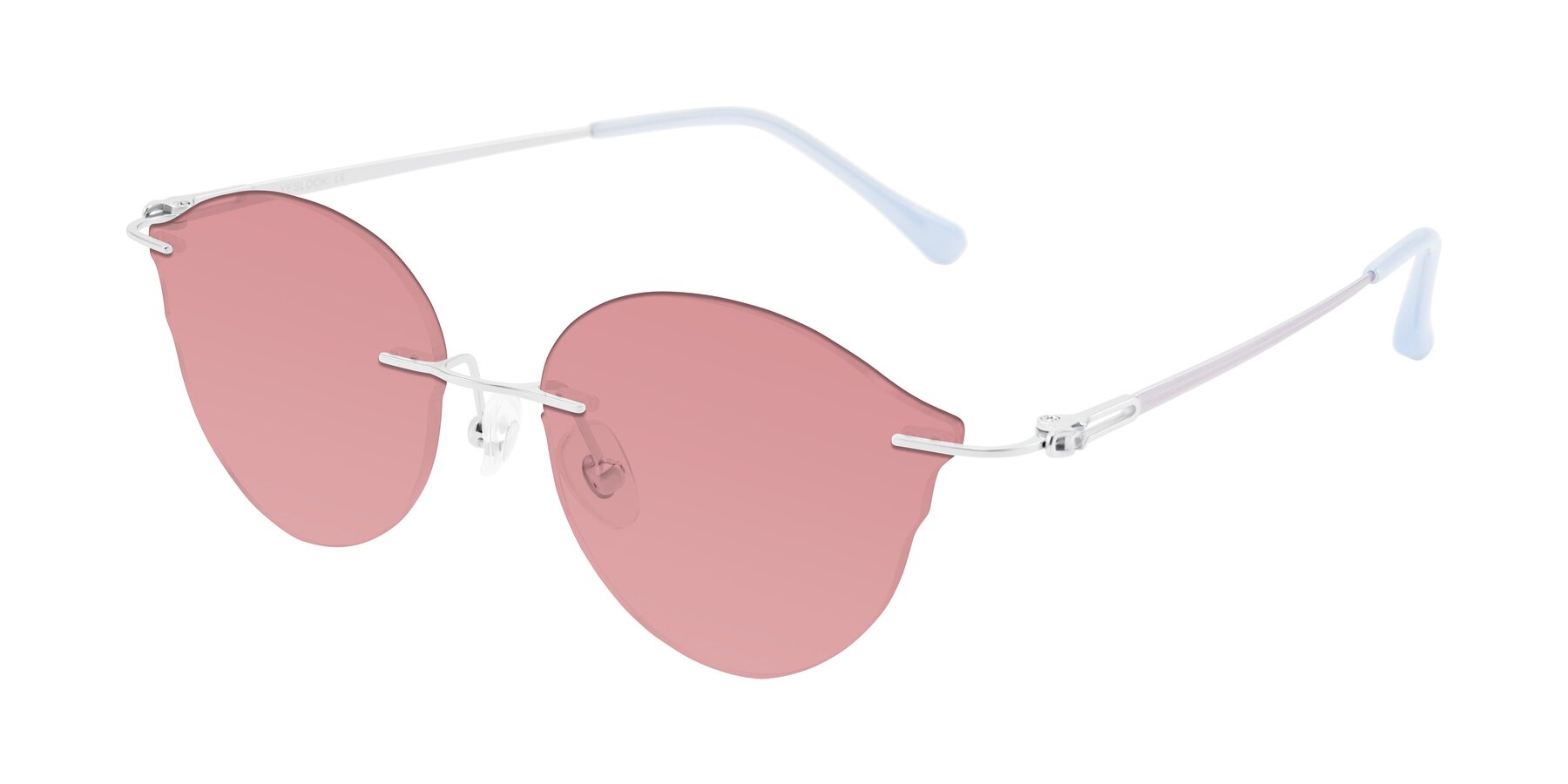 Angle of Barlow in Silver/Blue/Purple with Medium Garnet Tinted Lenses