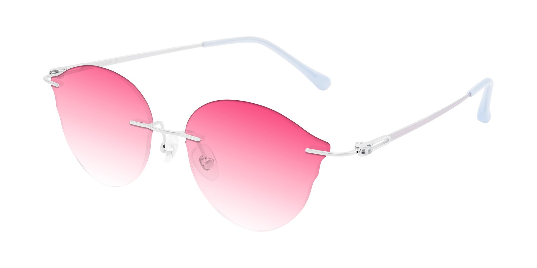 Angle of Barlow in Silver/Blue/Purple with Pink Gradient Lenses