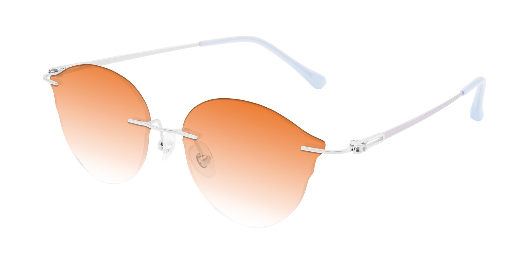 Angle of Barlow in Silver/Blue/Purple with Orange Gradient Lenses