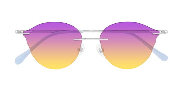 Front of Barlow in Silver/Blue/Purple