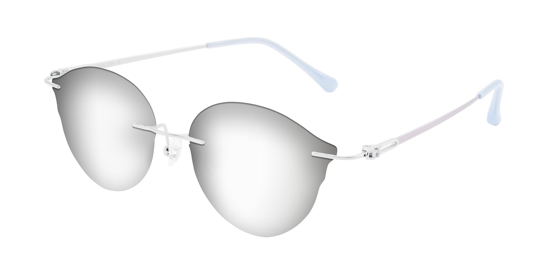 Angle of Barlow in Silver/Blue/Purple with Silver Mirrored Lenses