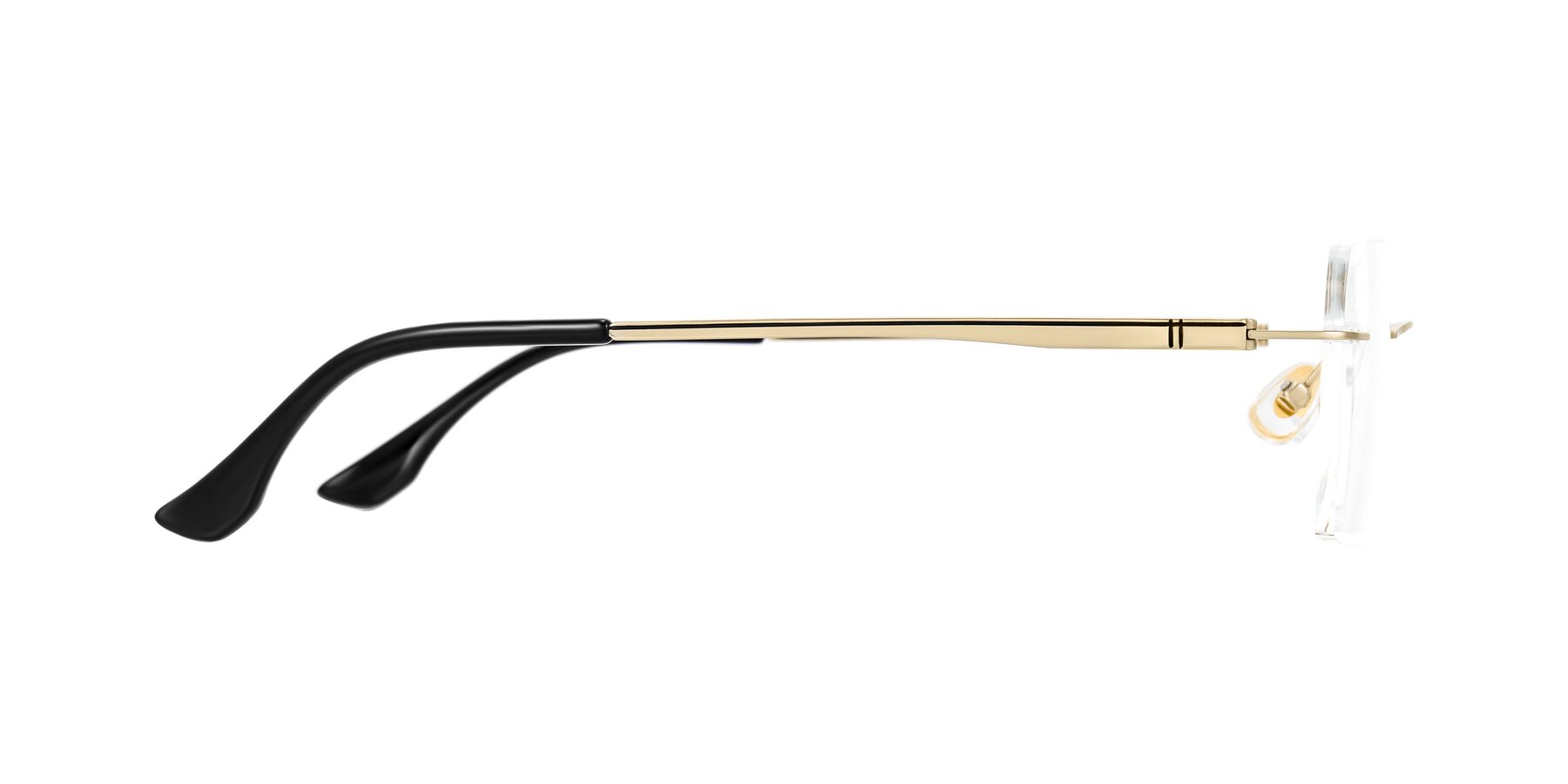 Side of Tranquil in Gold with Clear Eyeglass Lenses
