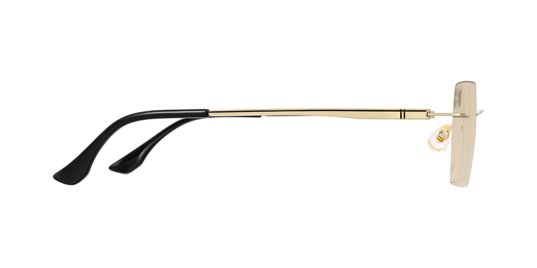 Side of Tranquil in Gold with Light Brown Tinted Lenses