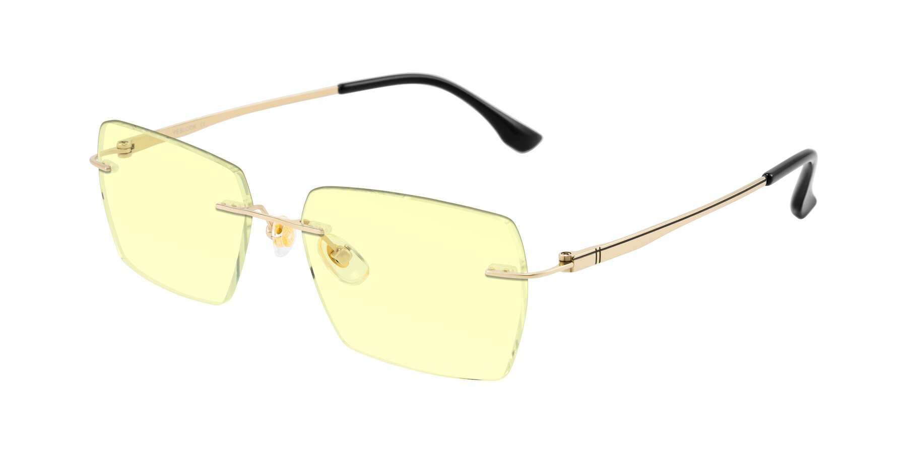 Angle of Tranquil in Gold with Light Yellow Tinted Lenses