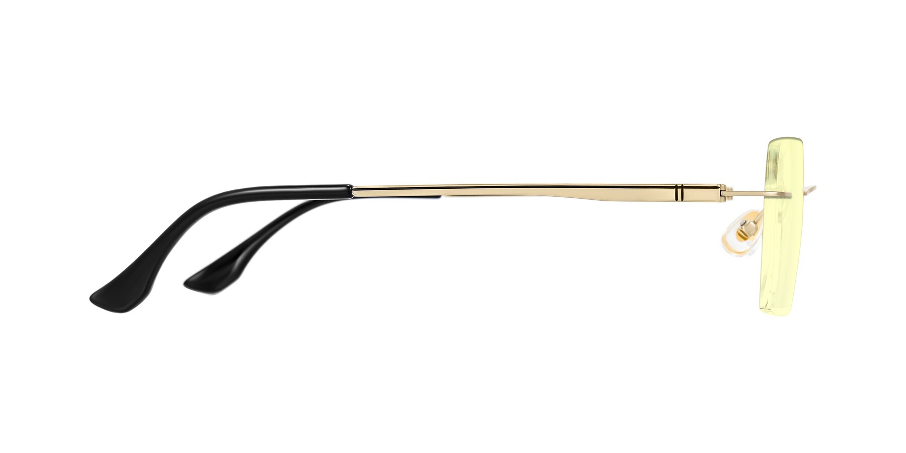 Side of Tranquil in Gold with Light Yellow Tinted Lenses