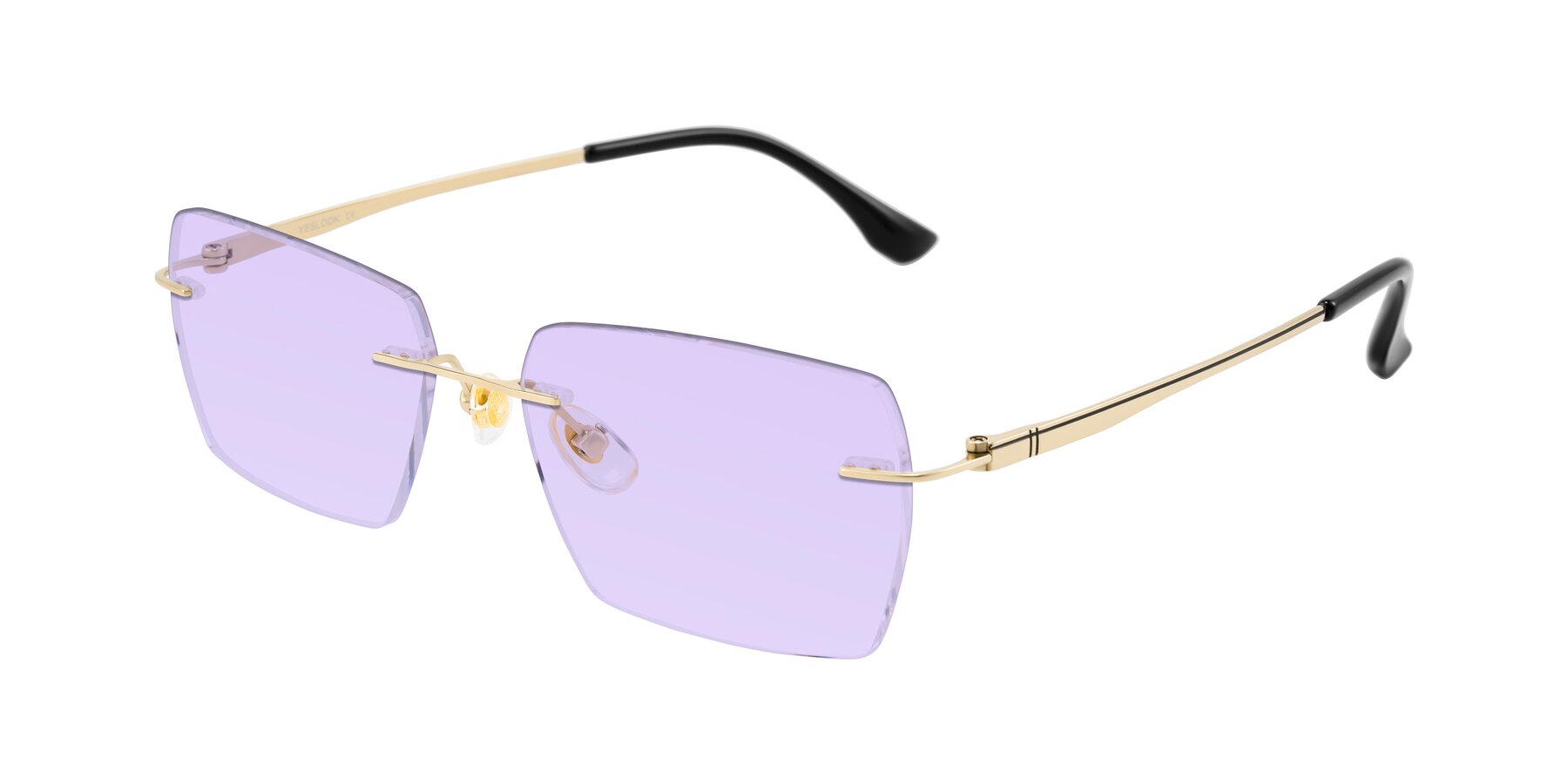 Angle of Tranquil in Gold with Light Purple Tinted Lenses