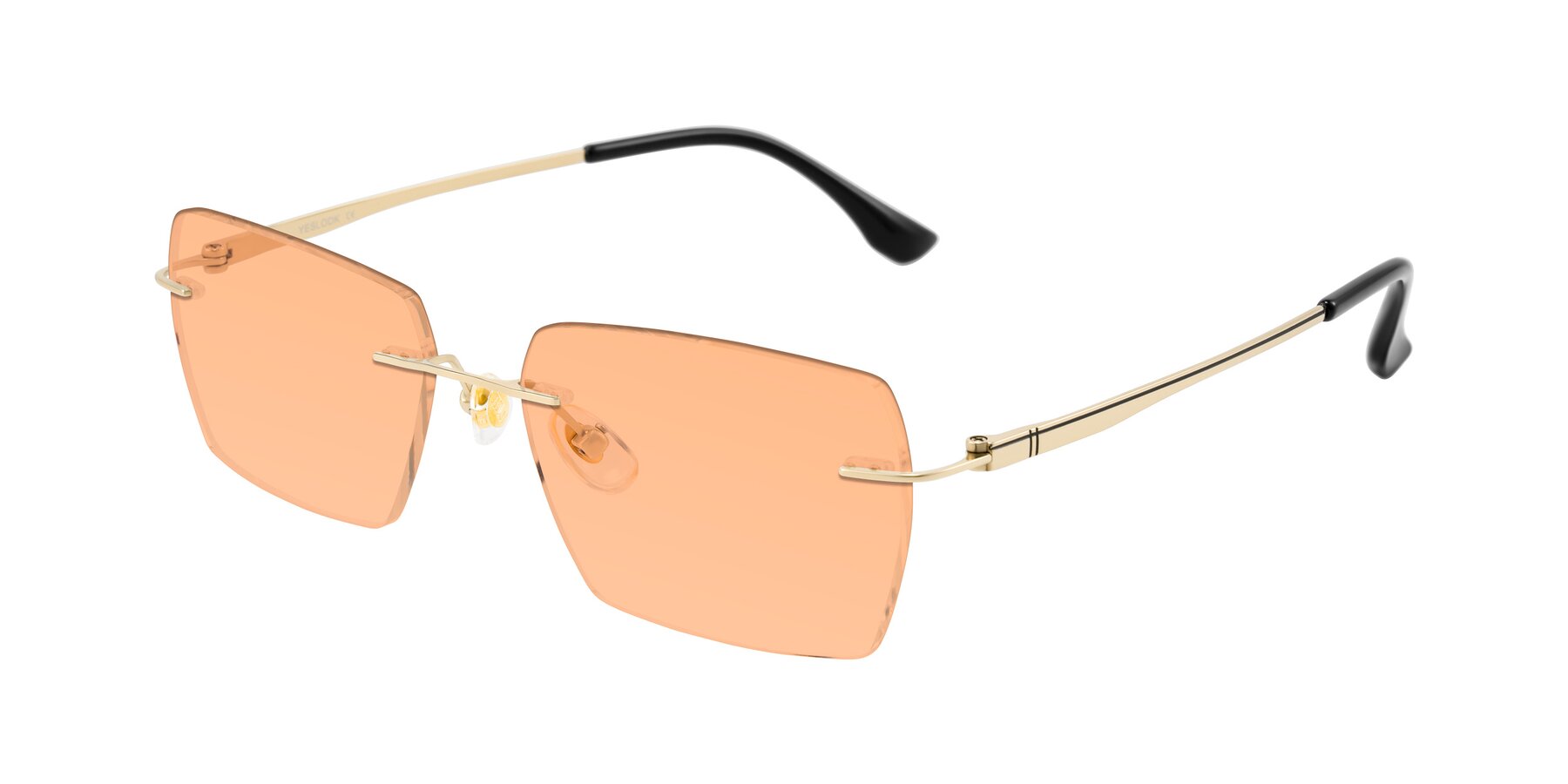 Angle of Tranquil in Gold with Light Orange Tinted Lenses