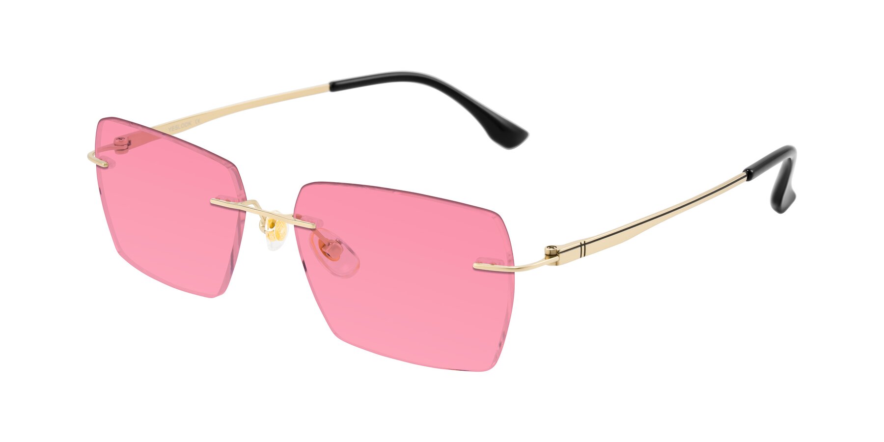 Angle of Tranquil in Gold with Pink Tinted Lenses