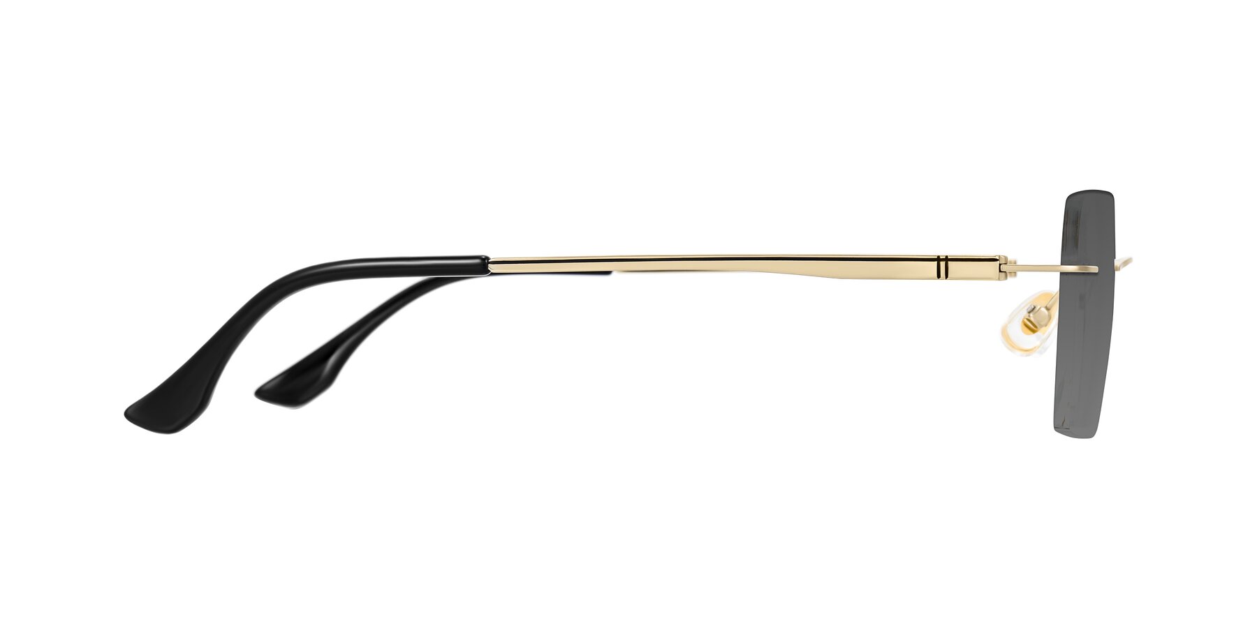 Side of Tranquil in Gold with Medium Gray Tinted Lenses