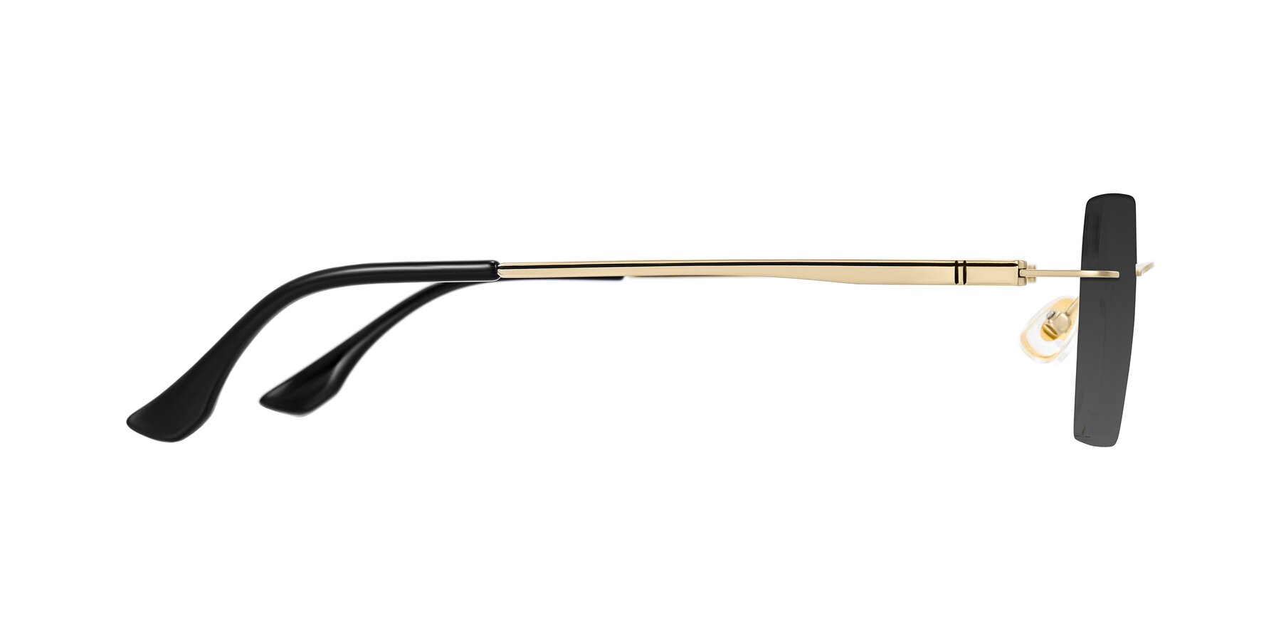 Side of Tranquil in Gold with Gray Tinted Lenses