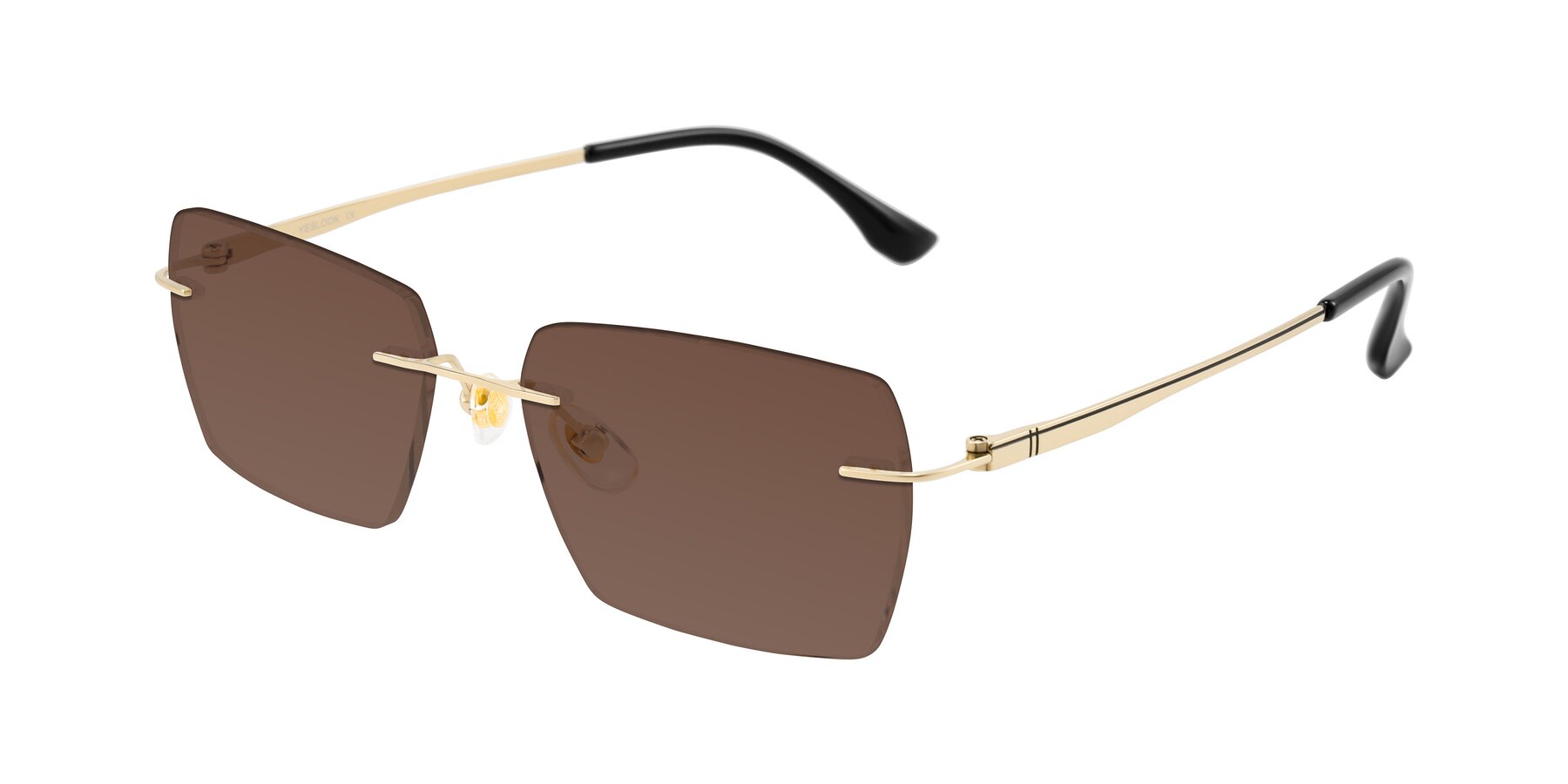 Angle of Tranquil in Gold with Brown Tinted Lenses