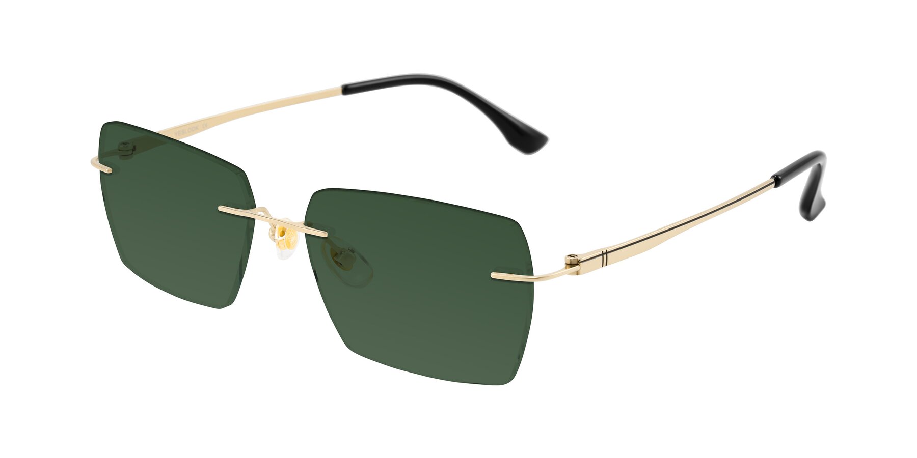 Angle of Tranquil in Gold with Green Tinted Lenses