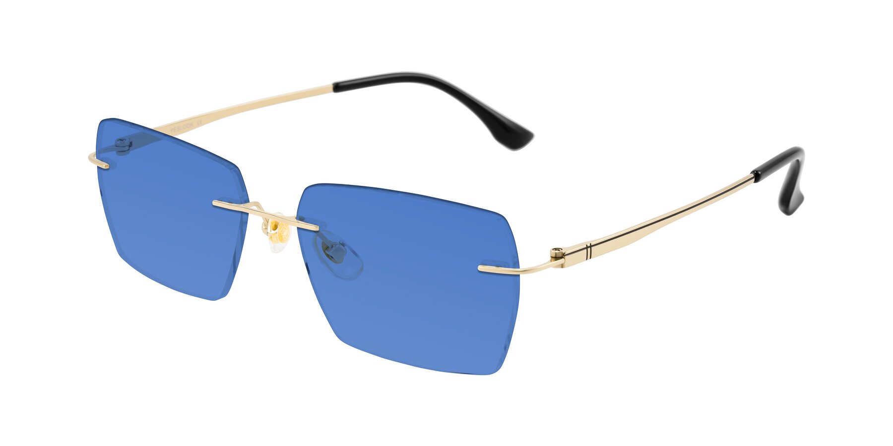 Angle of Tranquil in Gold with Blue Tinted Lenses