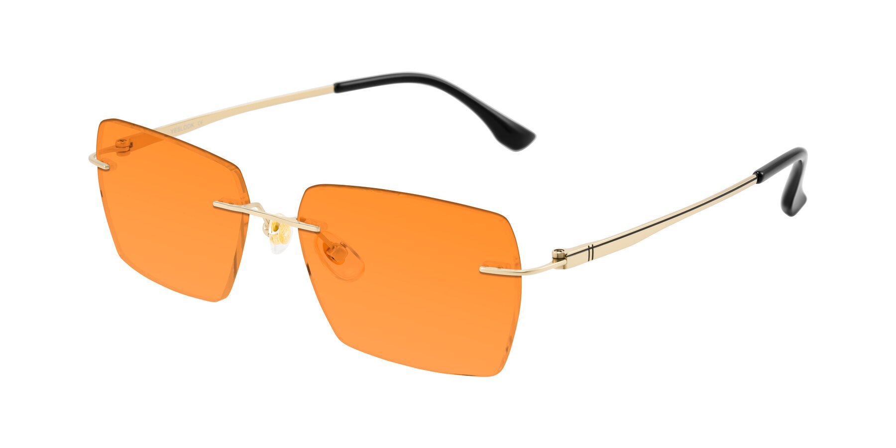 Angle of Tranquil in Gold with Orange Tinted Lenses