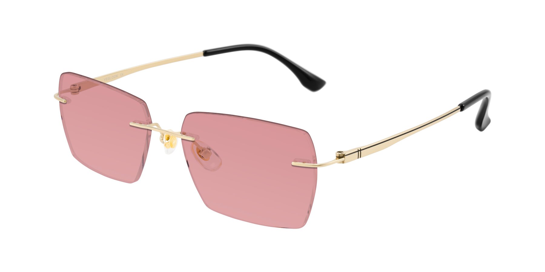 Angle of Tranquil in Gold with Medium Garnet Tinted Lenses