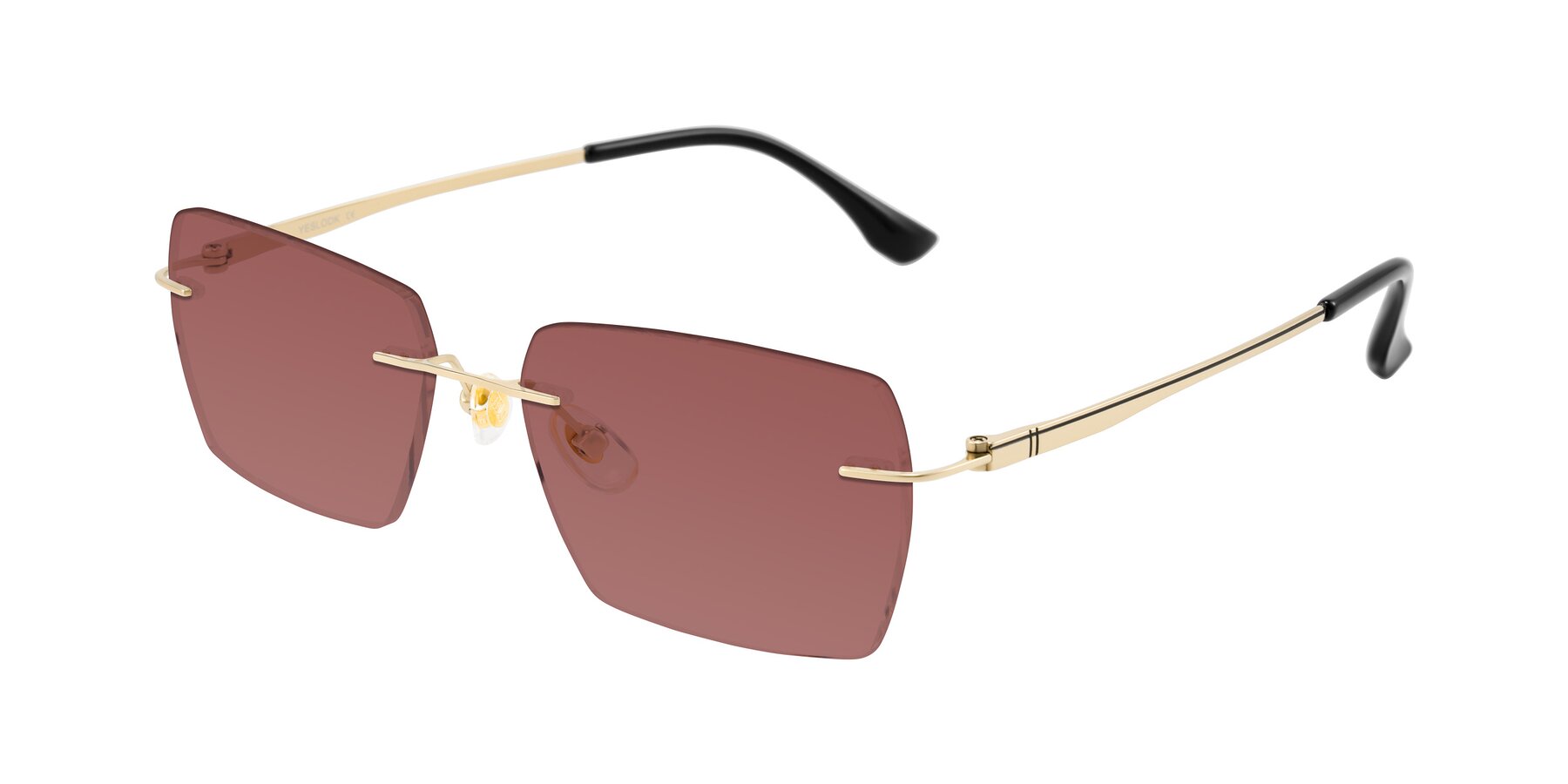 Angle of Tranquil in Gold with Garnet Tinted Lenses