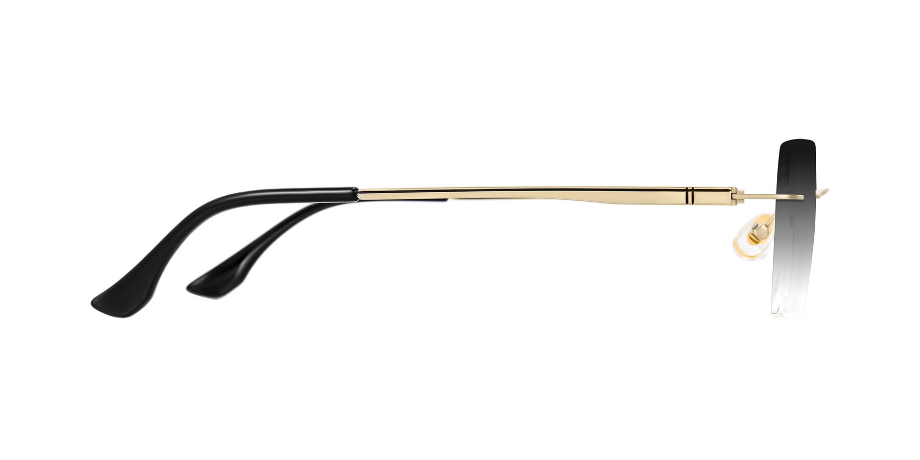 Side of Tranquil in Gold with Gray Gradient Lenses