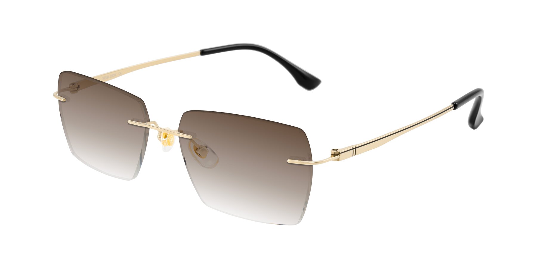 Angle of Tranquil in Gold with Brown Gradient Lenses