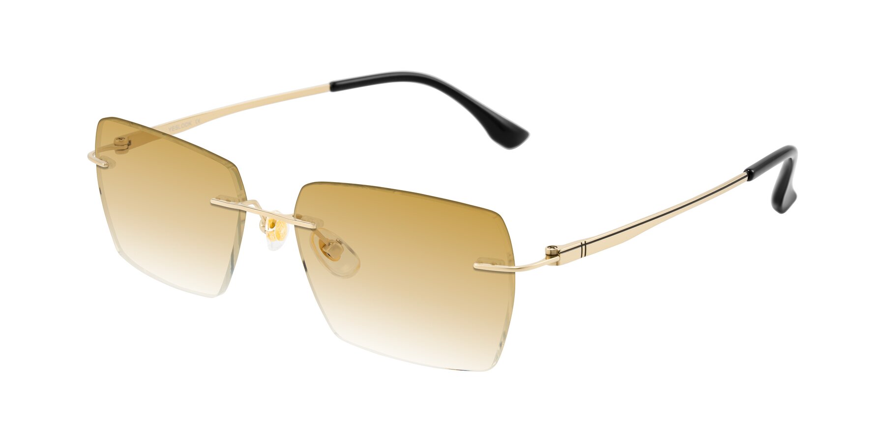 Angle of Tranquil in Gold with Champagne Gradient Lenses