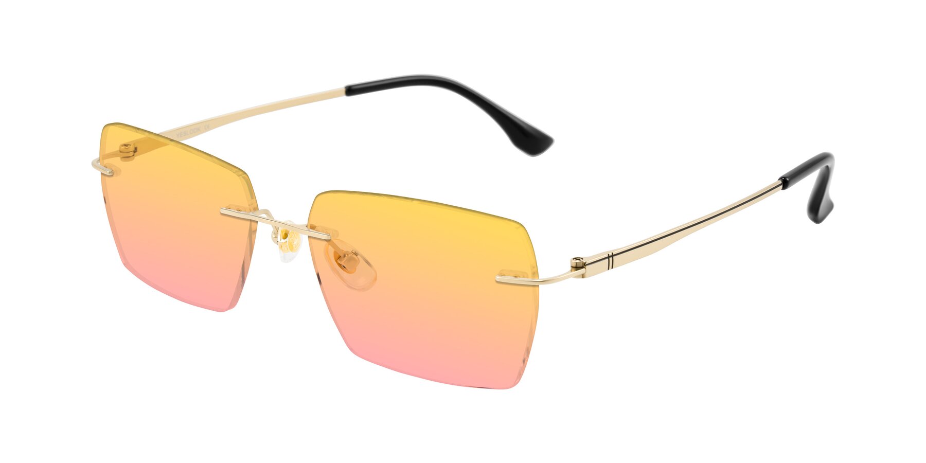 Angle of Tranquil in Gold with Yellow / Pink Gradient Lenses
