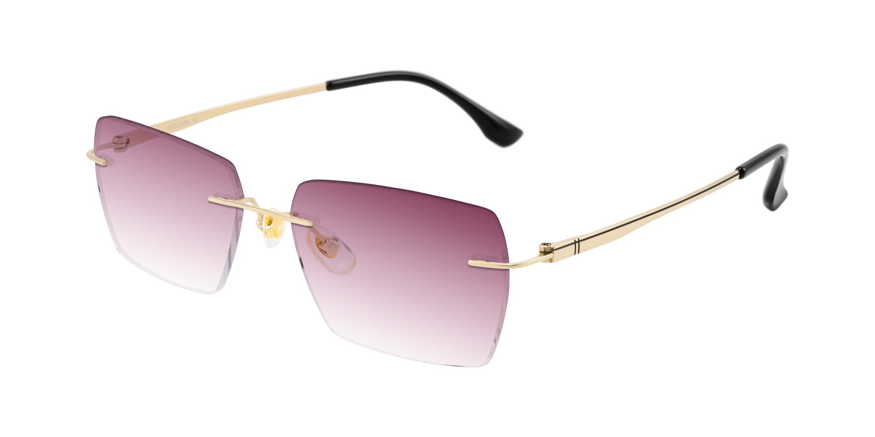 Angle of Tranquil in Gold with Wine Gradient Lenses