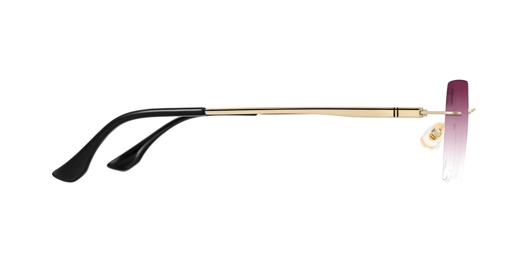 Side of Tranquil in Gold with Wine Gradient Lenses