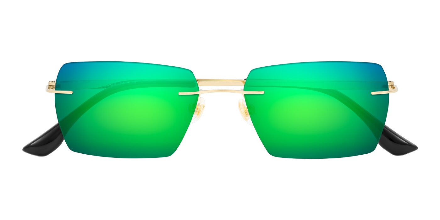 Tranquil - Gold Flash Mirrored Sunglasses