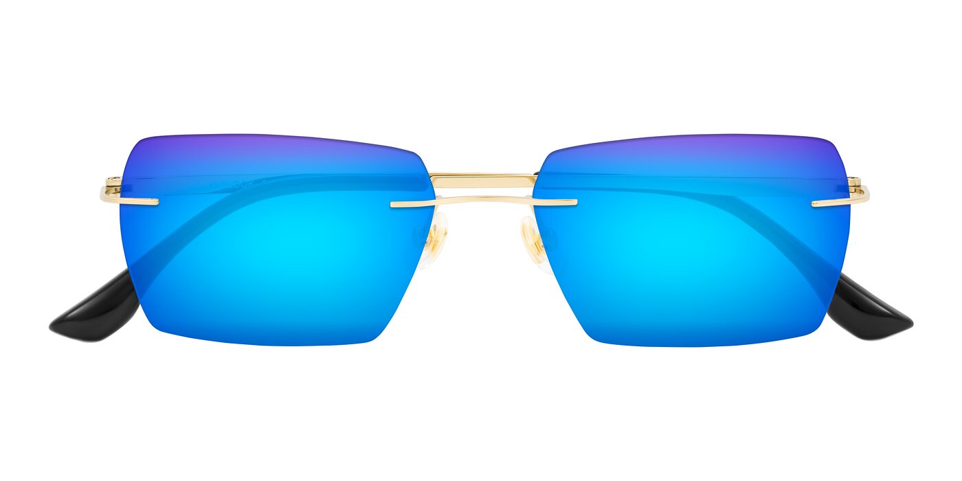 Tranquil - Gold Flash Mirrored Sunglasses